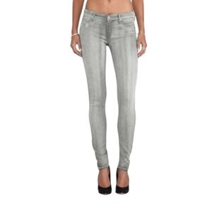 NWT MOTHER The Looker Dark Moon Magic Low-Rise Gray Skinny Jeans